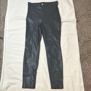 Zara Black Faux Leather-Style Pants